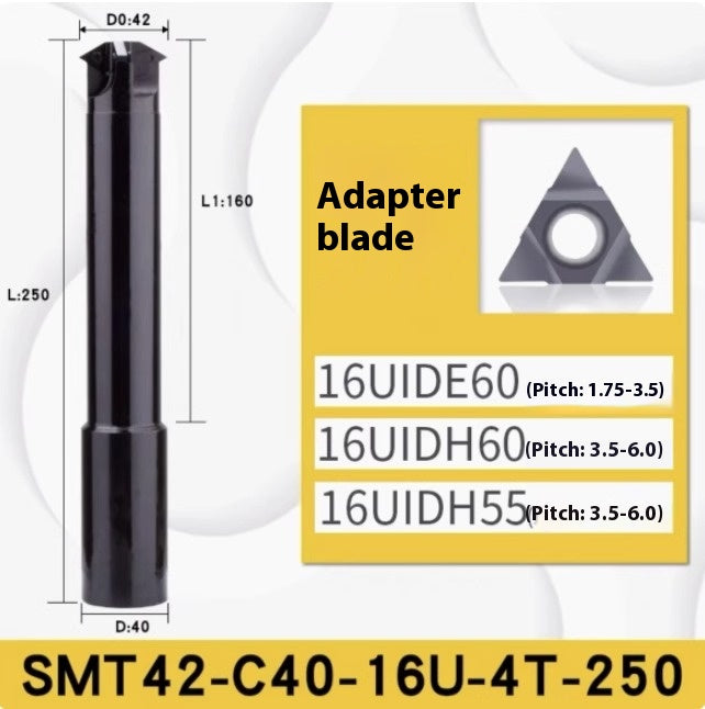 6036 SMT Deep Hole Thread Milling Toolholder Machining Center Single Thread Internal Coolant Milling Tool U-Thread Toolholder 11UI 16UI Shandong Denso Pricision Tools Co.,Ltd.